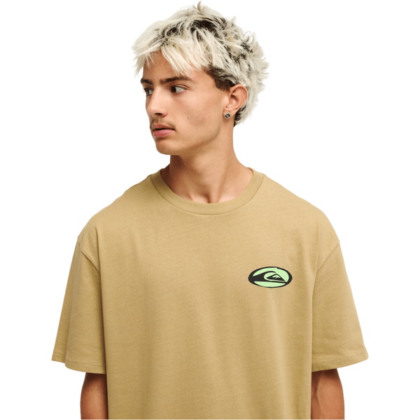 2026 Quiksilver Mens Harbor Short Sleeve T-Shirt EQYZT08450 - Kelp